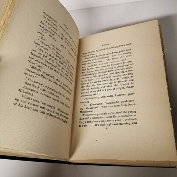 1910s Ivan Turgenev Novels Set of 2 Sportsman's Sketches Rudin Antique Novels - Picture 6 of 10